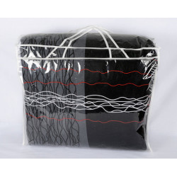 Олекотена Завивка от 100% памучна материя - ЧЕРНА  